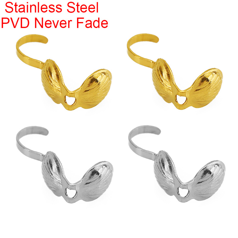 Jewelry Making Pieces - 20 Stück verblassende PVD-Edelstahl-Halskettenverbinder, Quetschperlen, Endverschlüsse,