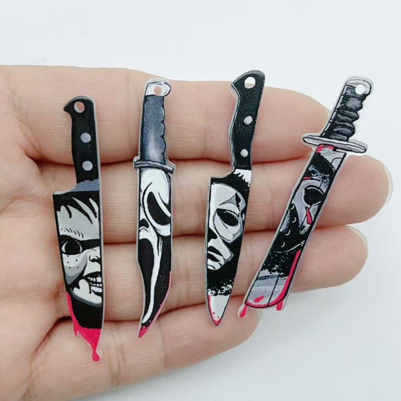 Jewelry Making Earrings - 10 Stück Acryl-Schmuckteile für Halloween-Anhänger, DIY-Ohrringe,