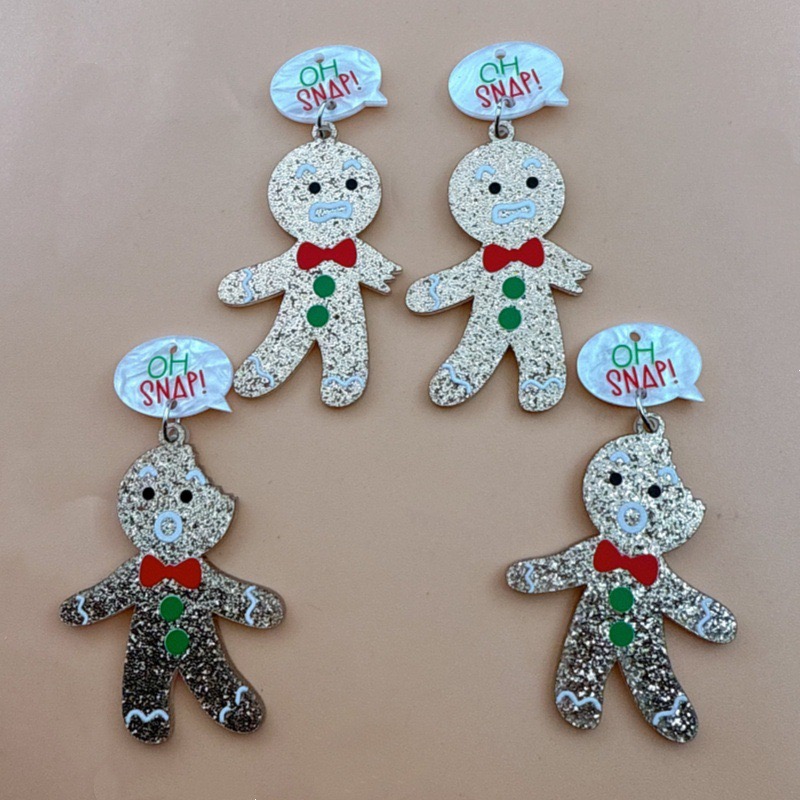 Jewelry Making Earrings - 10 Stück niedliche Weihnachts-Lebkuchenmann-Anhänger, DIY-Schmuckzubehör zur