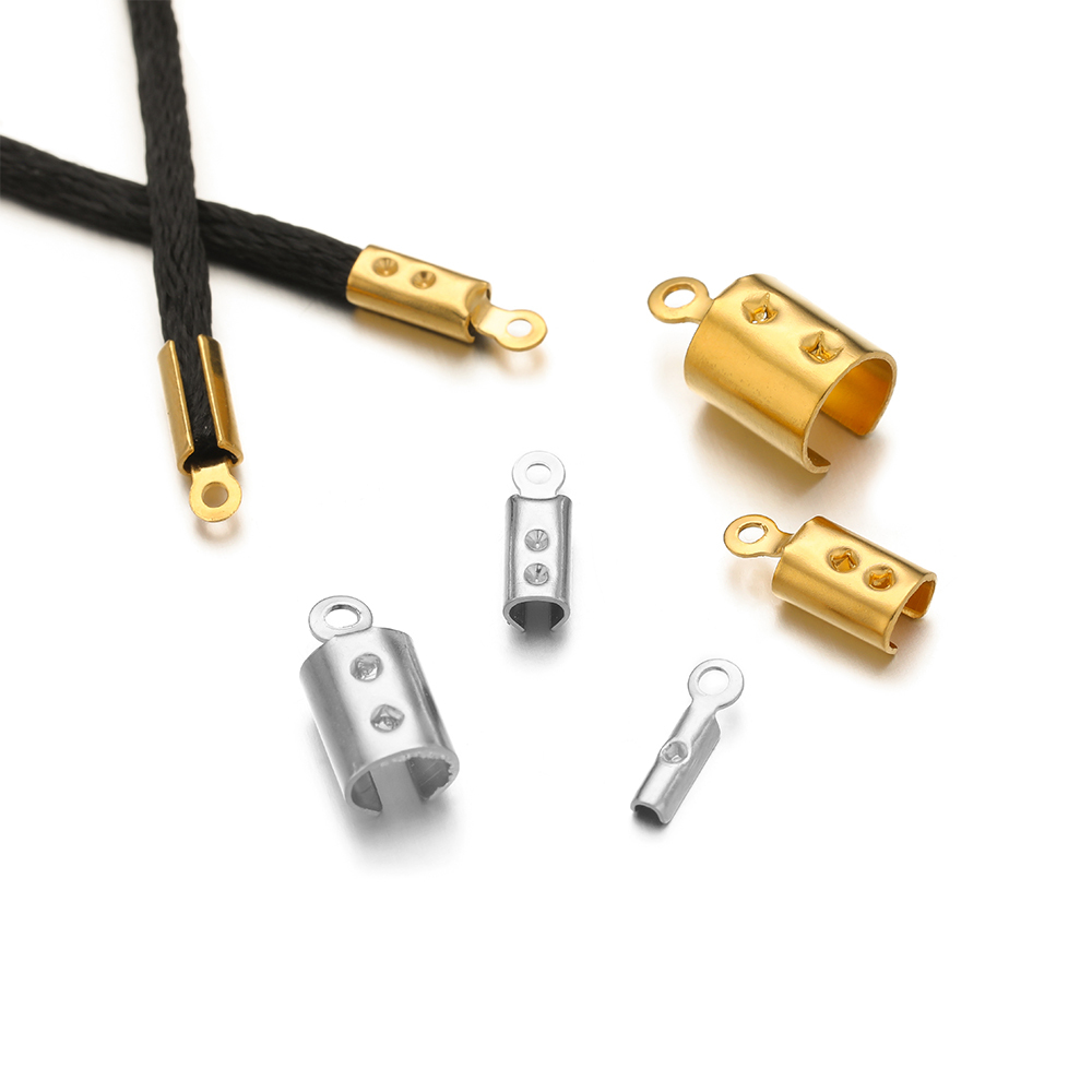 Jewelry Making Class - 50 Stück hochwertige Crimp-Endperlen aus Edelstahl,