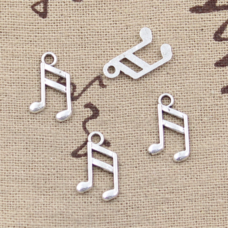 Jewelry Making Notes - 100 Stück Charms schöne Musiknote 13