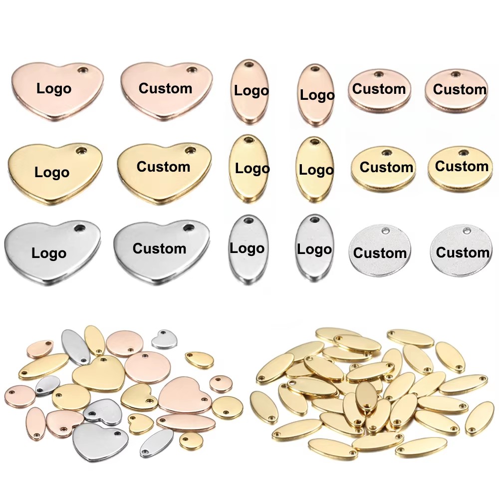 Making Custom Jewelry - 100 teile/los Benutzerdefinierte Laser Gravieren LOGO
