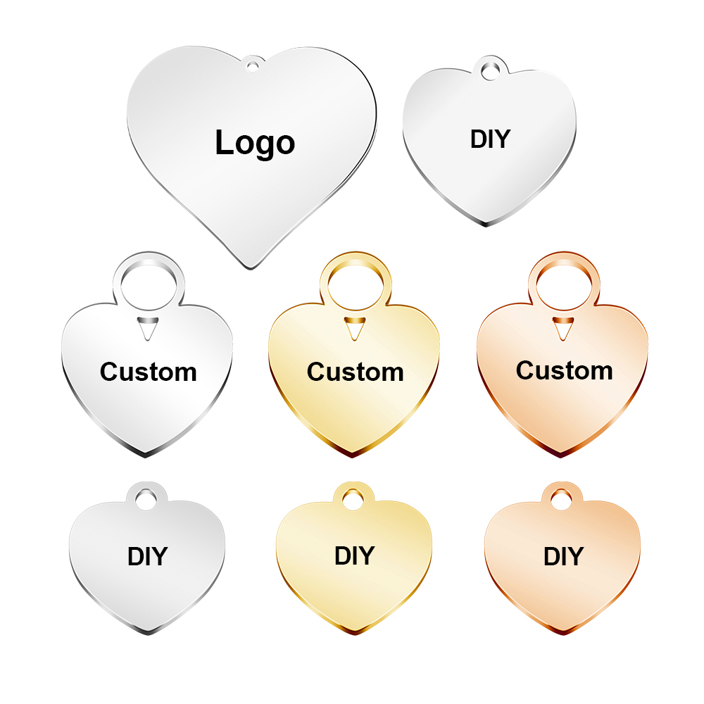 Making Custom Jewelry - 20 teile/los Edelstahl Individuelles Logo Herz