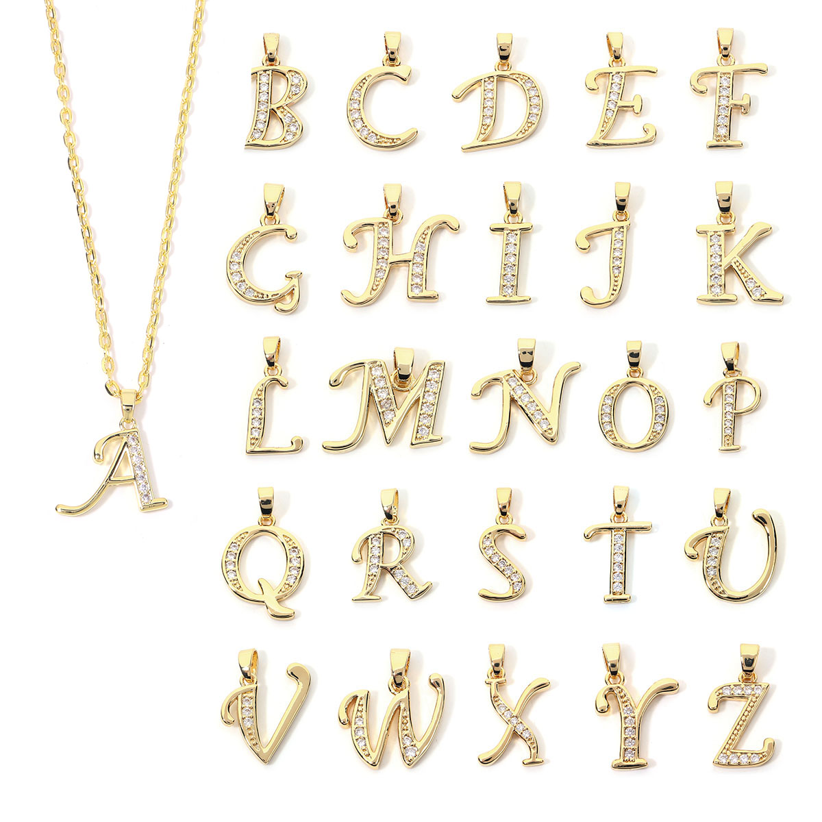Making Custom Jewelry - 1 Stück Metall-Anhänger mit Buchstaben A-Z,