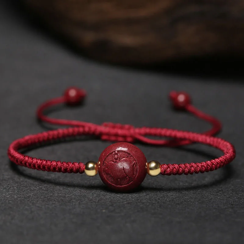 Making Custom Jewelry - Angepasst Zinnober Chinesische Sternzeichen DIY Armband