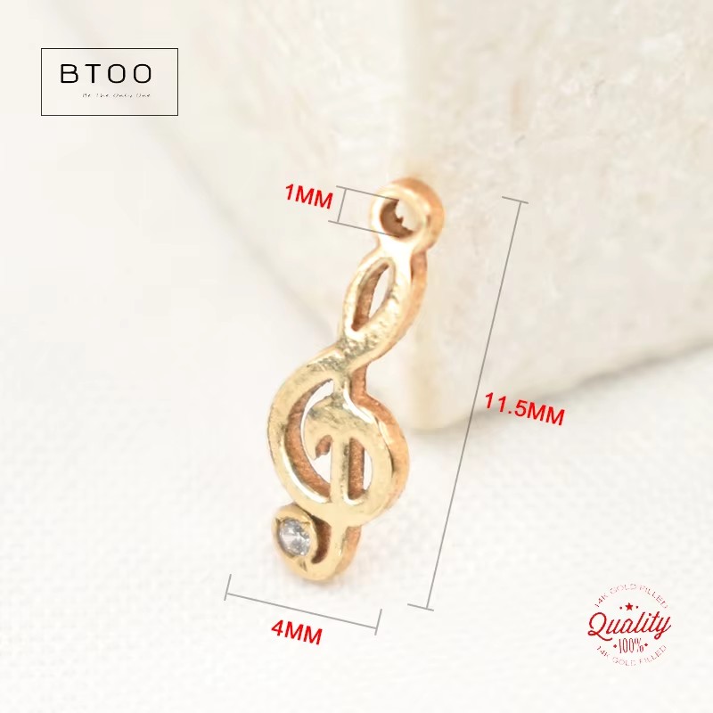 14K Gold gefüllte Musiknote Ch – Jewelry Making Notes Bewertung und Preis