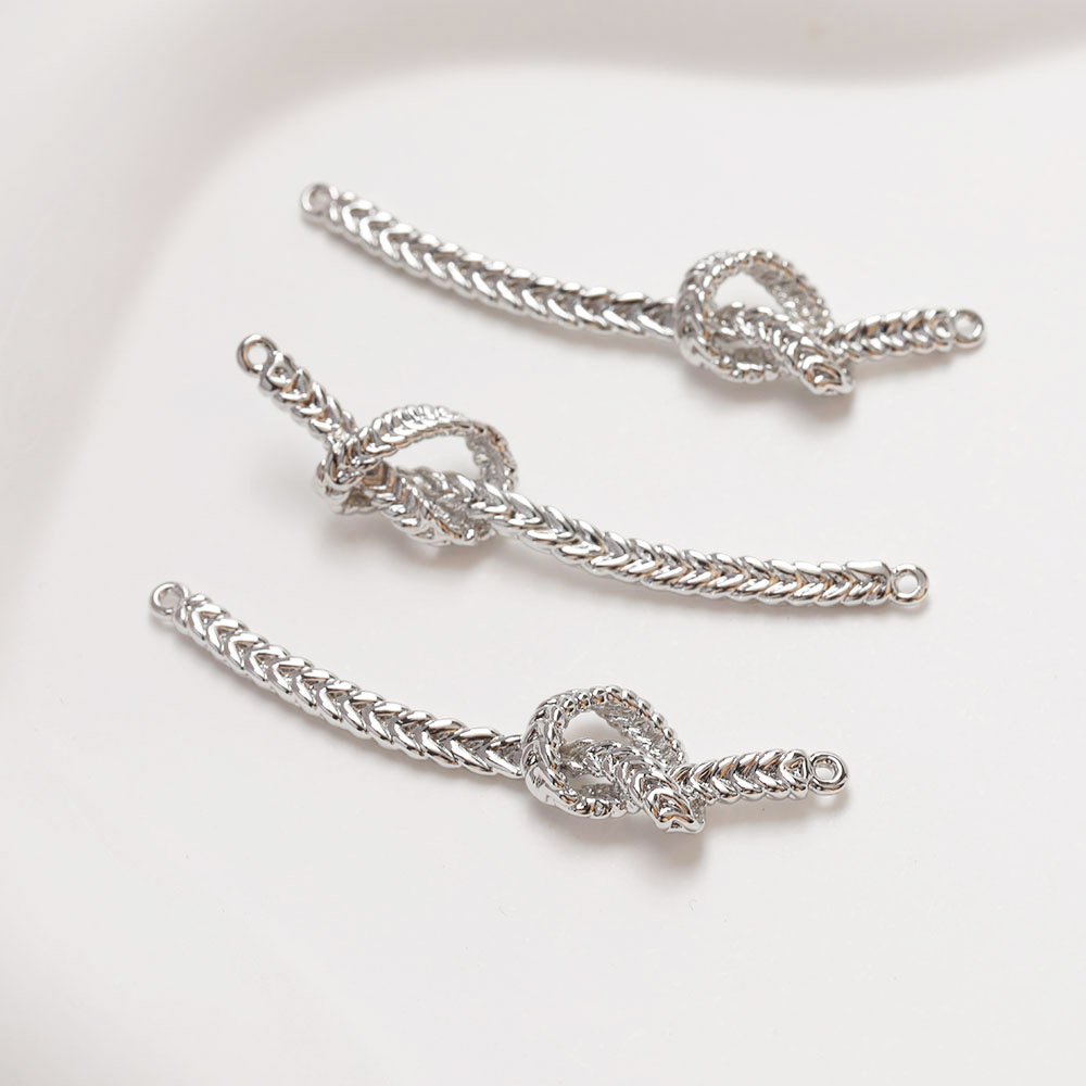 2PCS Knoten Form Anschlüsse Ch – Jewelry Making Knots Bewertung und Preis
