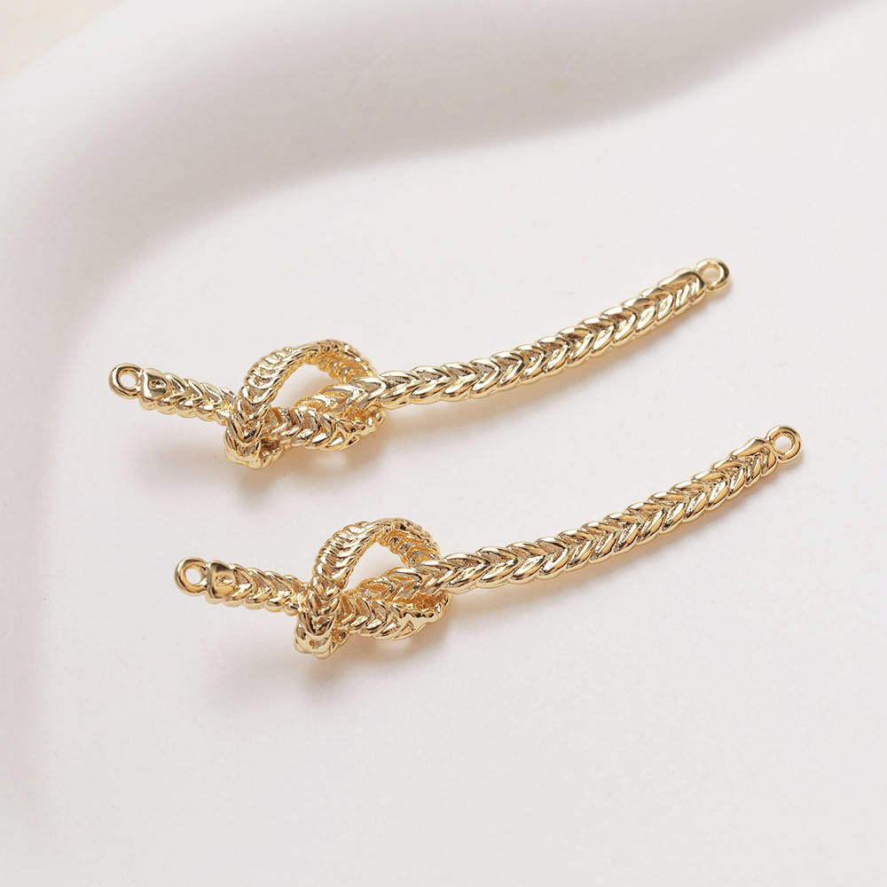 2PCS Knoten Form Anschlüsse Ch – Jewelry Making Knots Bewertung und Preis