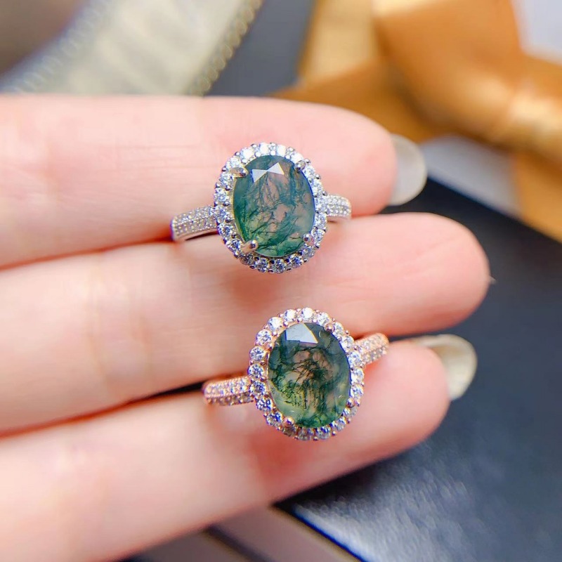 Natürlicher Moos Achat Ring Ve – Jewelry Making University Bewertung und Preis