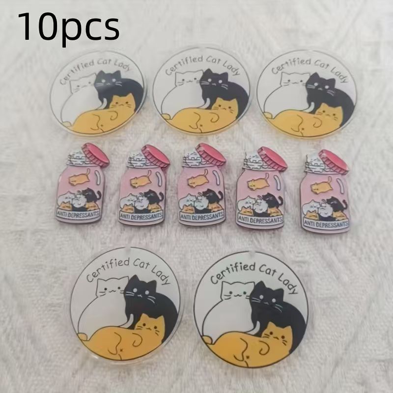 10 Stück niedliche Katzenanhän – Jewelry Making Earrings Bewertung und Preis