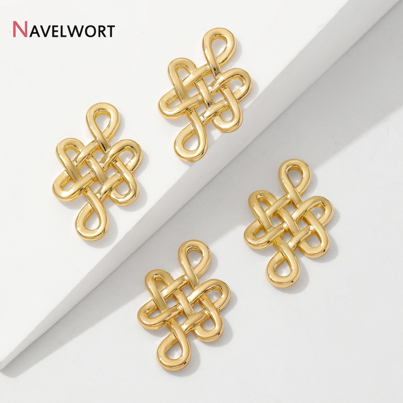18K vergoldete Messing-Metall- – Jewelry Making Knots Bewertung und Preis