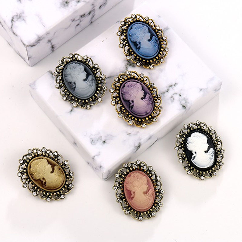Vintage Königin Cameo Schönhei – Head Pin Assorted Bewertung und Preis
