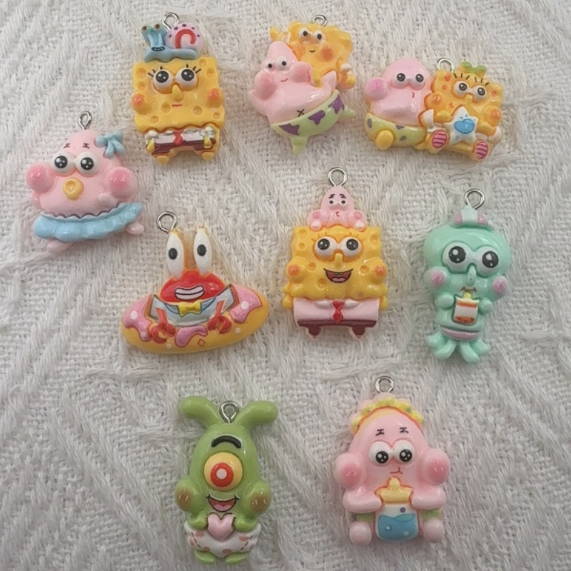 10 Stück Cartoon-Harzanhänger, – Jewelry Making Earrings Bewertung und Preis