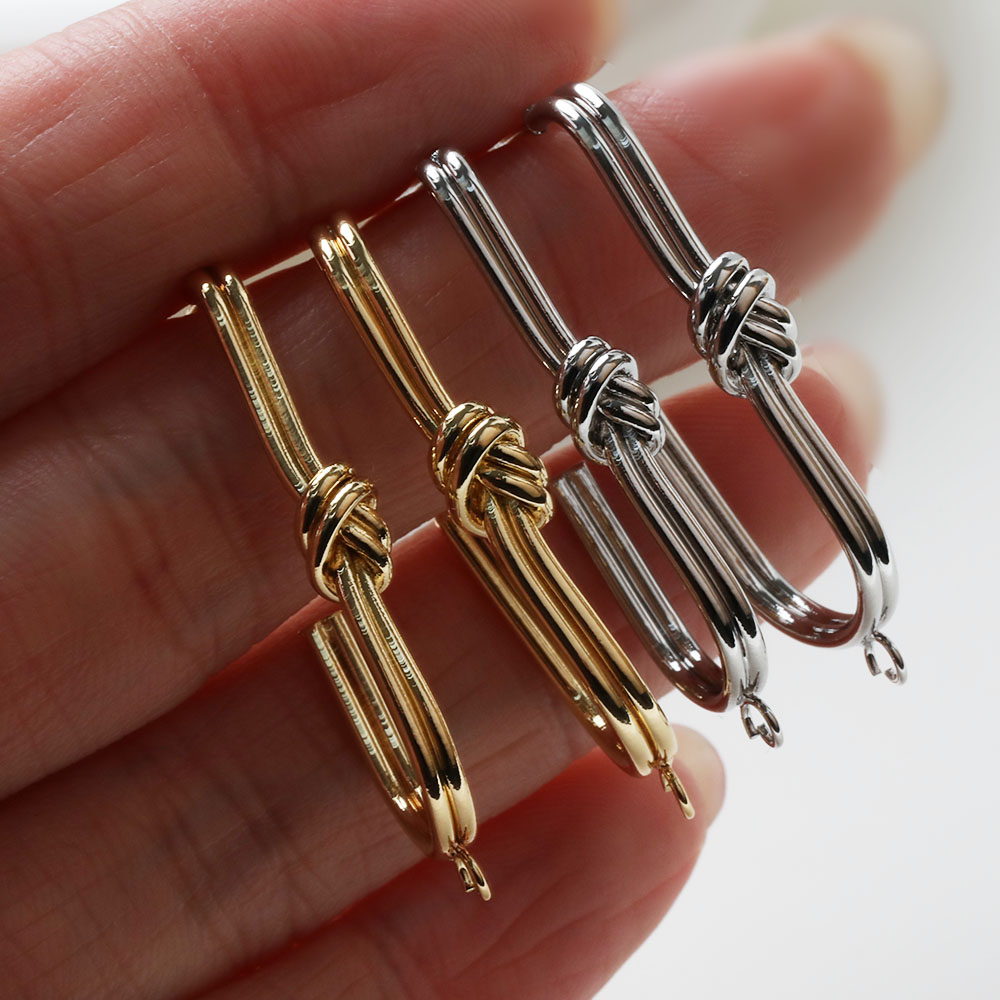 2 Stück zierliche U-förmige ge – Jewelry Making Knots Bewertung und Preis